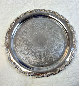 Silver Plate Round Serving Tray 12" Oneida Royal Provincial Party Wedding